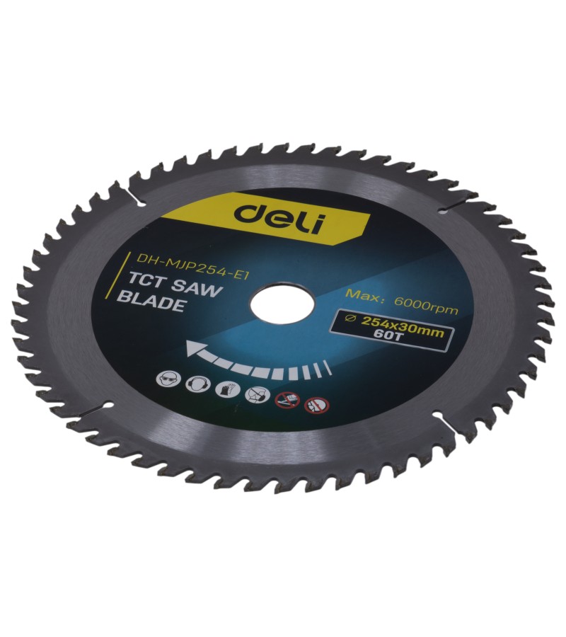 Диск отрезной (пила из твердого сплава) 254*30(мм) 60T DH-MJP254-E1 черный. deli