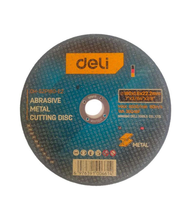 Metal cutting disc 180*1.6*22.2 mm DH-SZP180-E2 bitter.  deli 