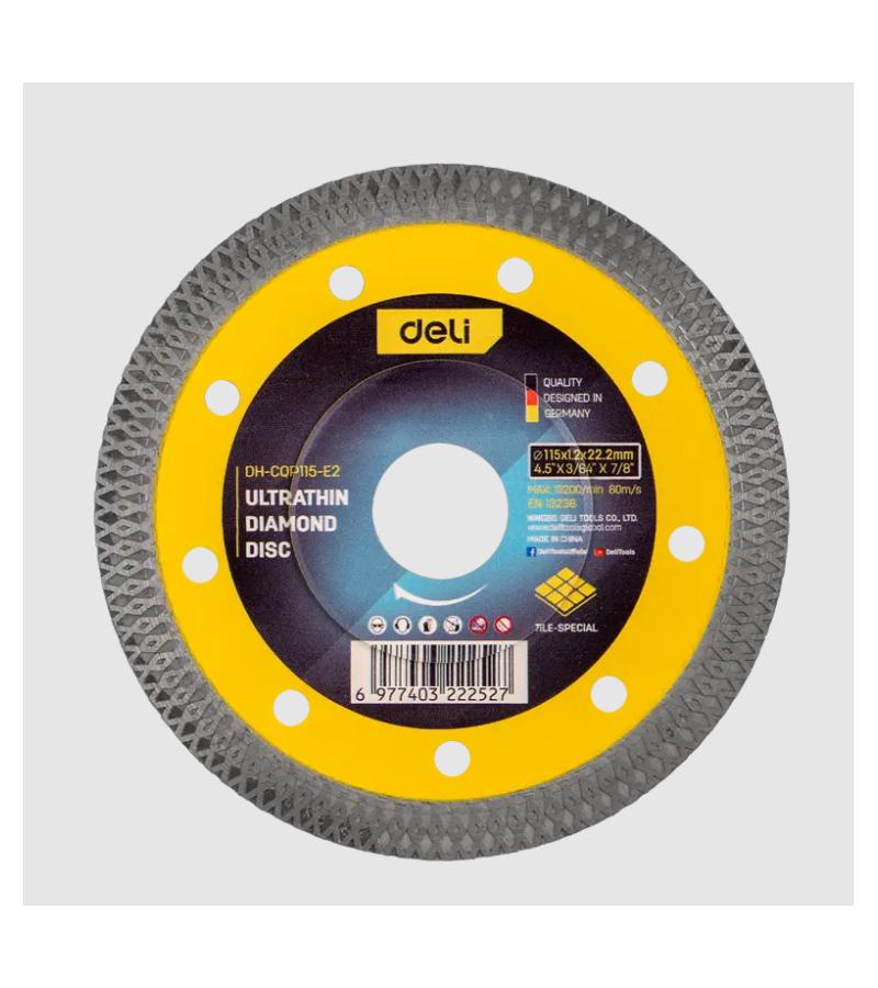 ლითონის საჭრელი დისკი  115*1,2*22,2 mm  DH-SZP115-E2    მწარ.  deli 