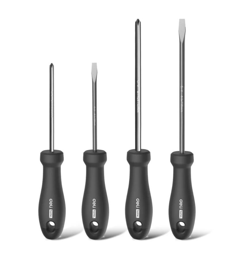 Screw set (2pcs +) + (2pcs -) 4pcs 5/PH1×100 HT1004 Home°/ Black bitter.  deli 