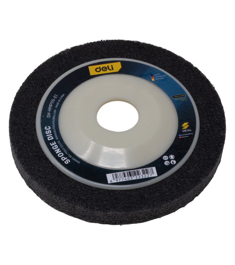 Диск полировальный (губчатый) 115*22,2 мм DH-HMP115-E1 чёрный. deli
