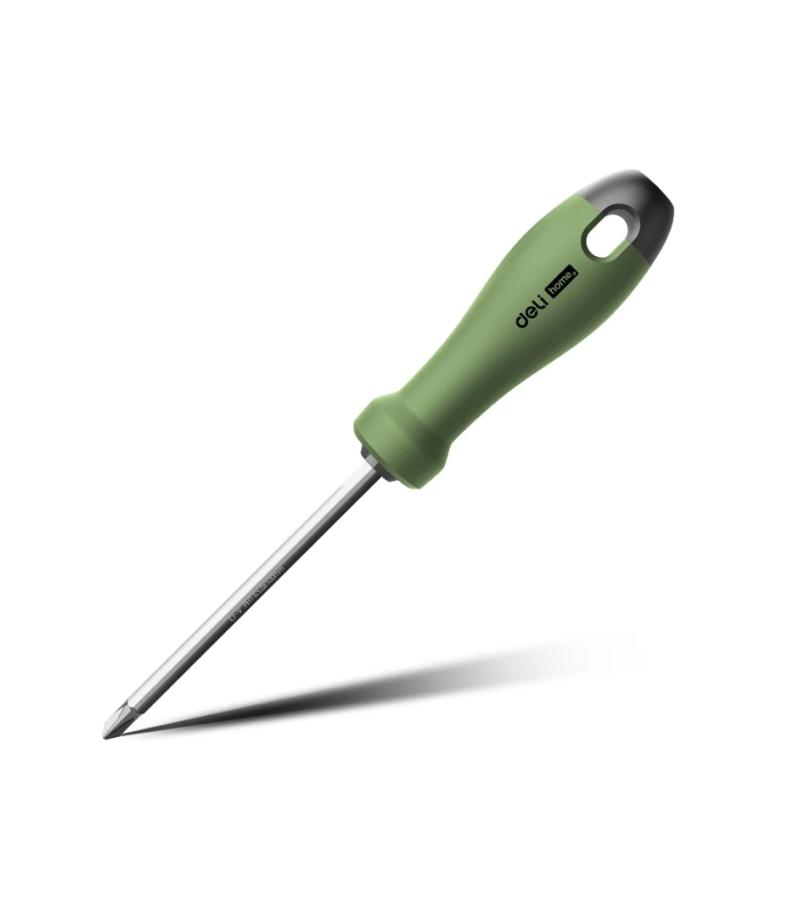 Screwdriver (+) PH1*100 mm HT1055L Home° / Green bitter.  deli 
