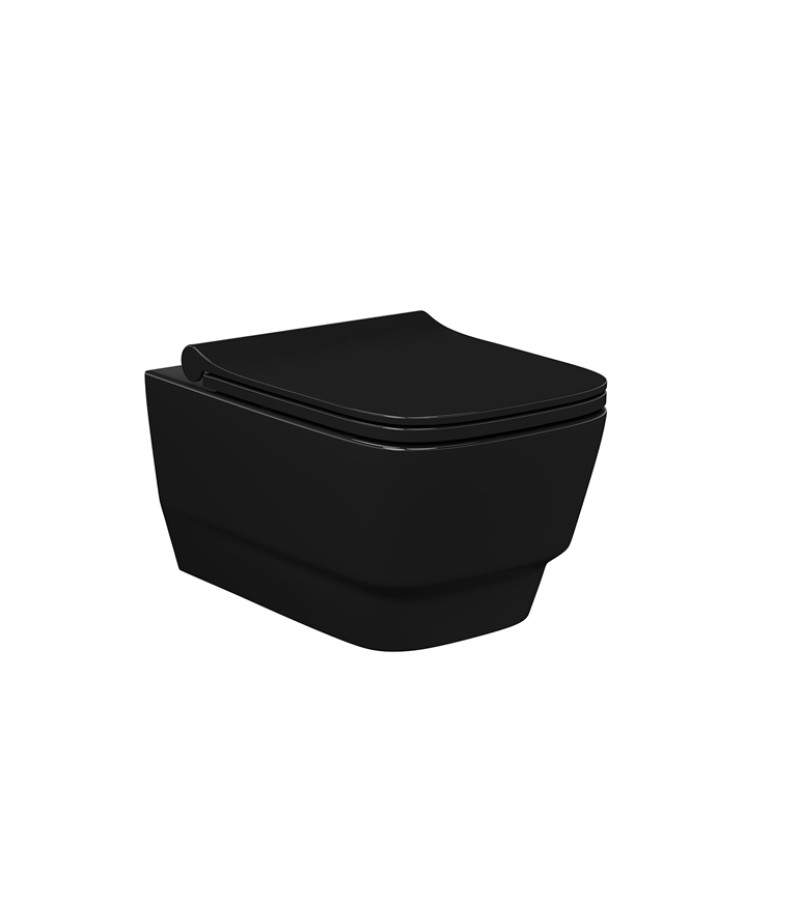 უნიტაზი ჩამოსაკიდი  BELLO RIM-ART #100214-108  53სმ  შავი პრიალა