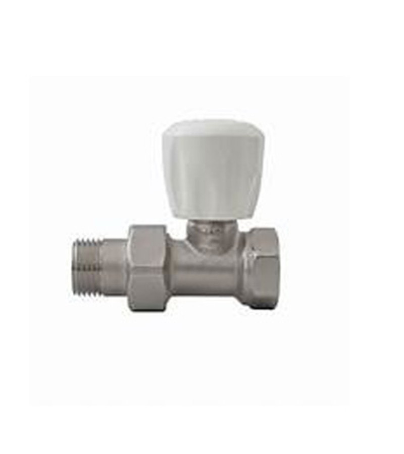 რადიატორის ვინტილი + დაბოლოება 1/2 სწორი  (2ც კომპ)  GK-08