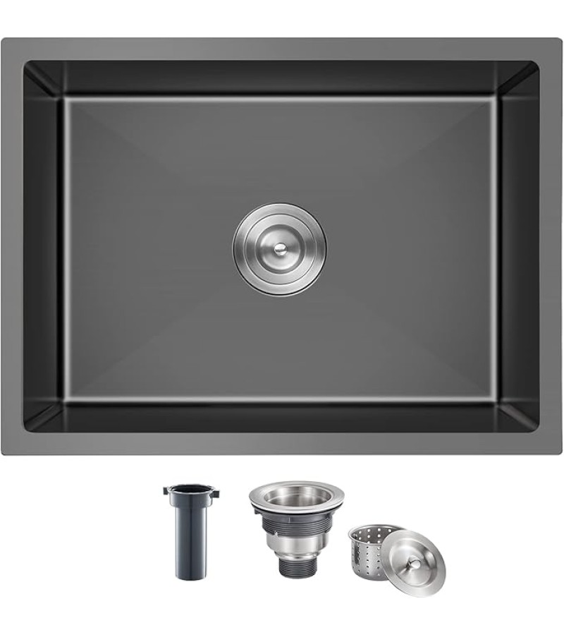 უჟანგავი ლით. ნიჟარა  ზომა: 50*40, ფერი: Black  NYWY-24-28