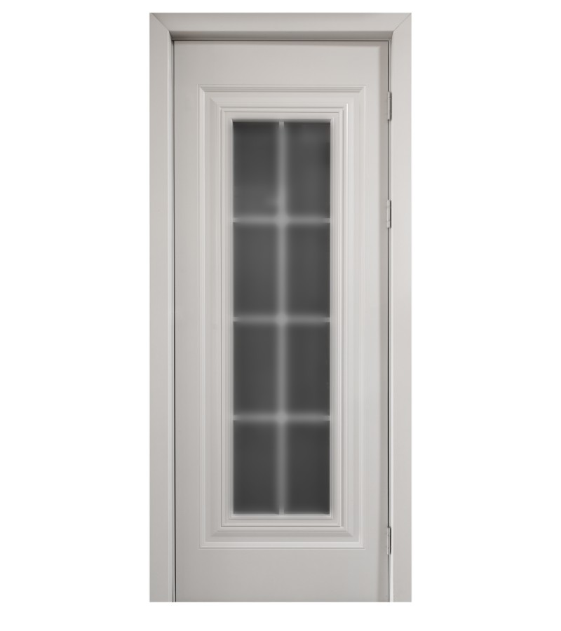 კარი მინით  MDF  Ларго-1  ДОРТ  ზომა. 80*2150  ფერი. LPL Серая