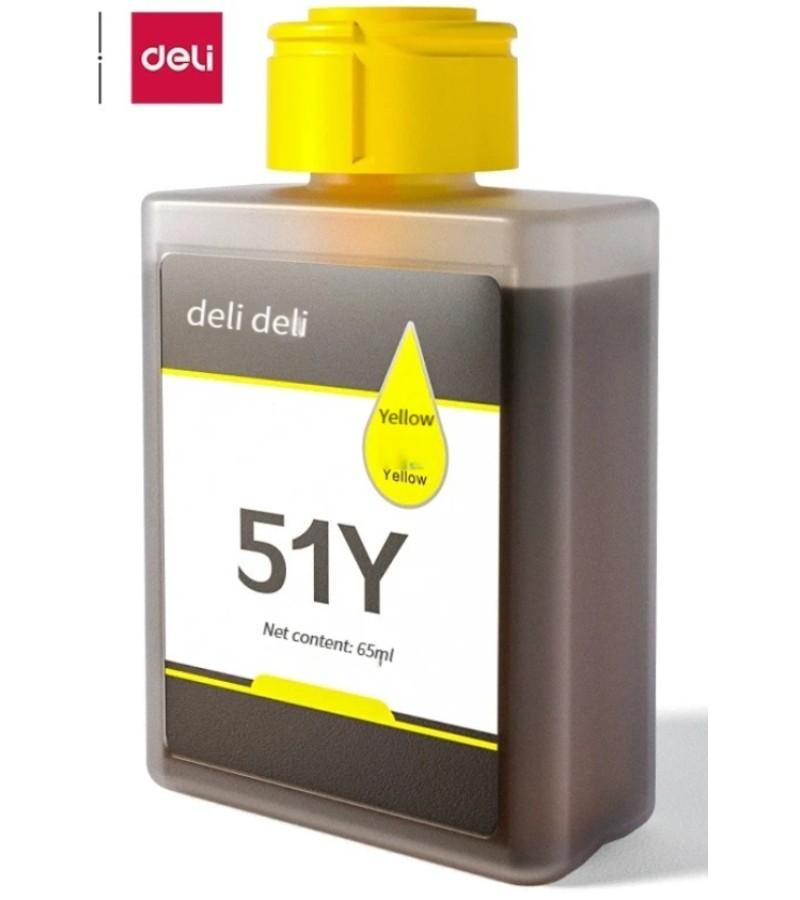 მელანი  51Y  65ml  YELLOW   მწარ.  d e l i 