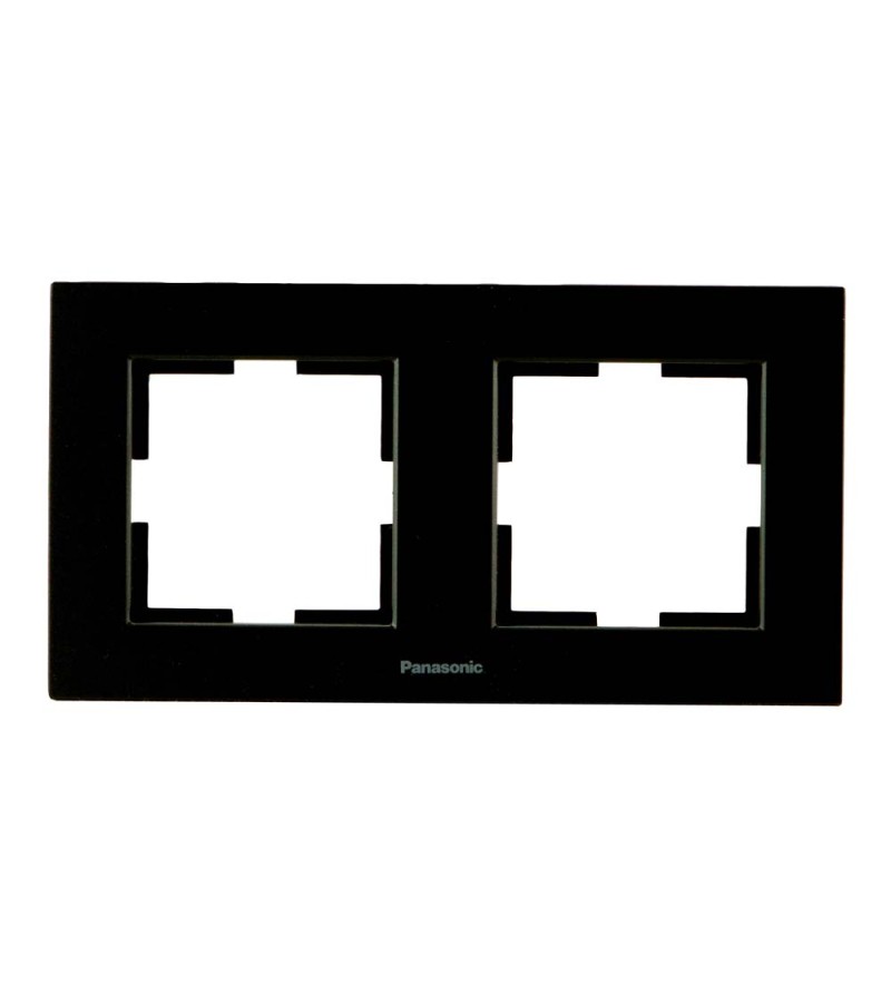 ჩამრთველ-როზეტის კანტი  KARRE PLUS 55 2-ნი  შავი   WDTF18022BL-AMEA Panasonic