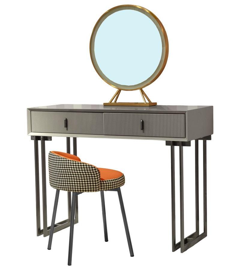 Туалетный столик + зеркало + пуф FSHYL-A01 (F1-50, A1) Размер: 100*40*76 (50) Цвет: СЕРЫЙ