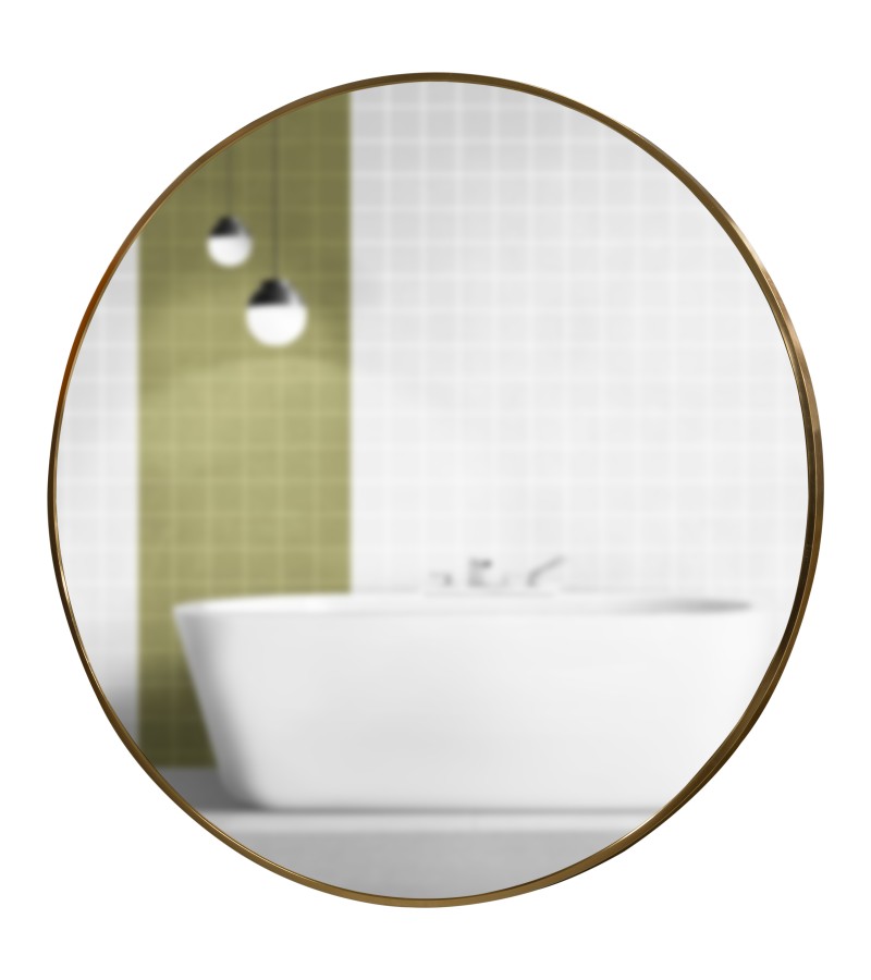 Круглое зеркало YDJY-80# золото размер: 80*80