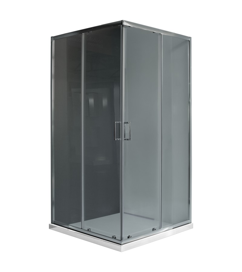 Комплект стекла для душевой кабины. Размер А-1601-9. 90*90*195 см. С белой окантовкой 5*6 см. Aokelya