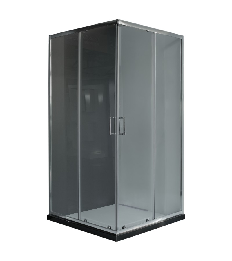 Комплект стекла для душевой кабины. Размер А-1601-9. 90*90*195 см. С черной окантовкой 5*6 см. Aokelya