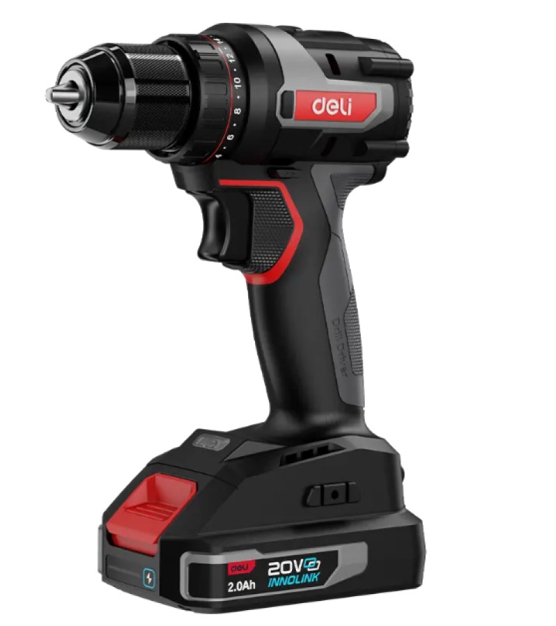 ქანჩსახრახნი დარტყმით ელემენტით  20V  2+1  2Ah*2   DE-DZ20-1D2   მწარ.  deli 