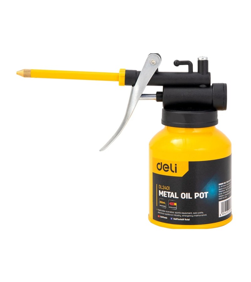 ზეთის საპოხი ლითონის ქილა  180მლ  DL2401     მწარ.  deli 