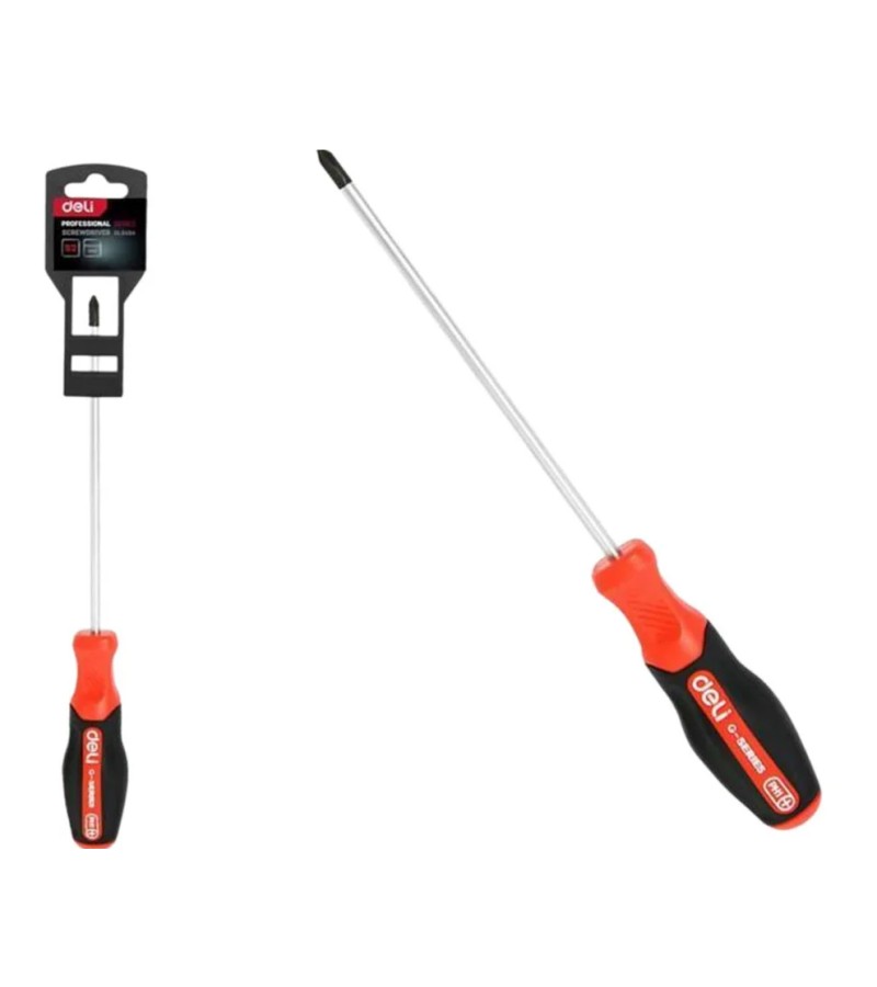 სახრახნისი  (+)  PH2*100 მმ  DL3460    მწარ.  d e l i 