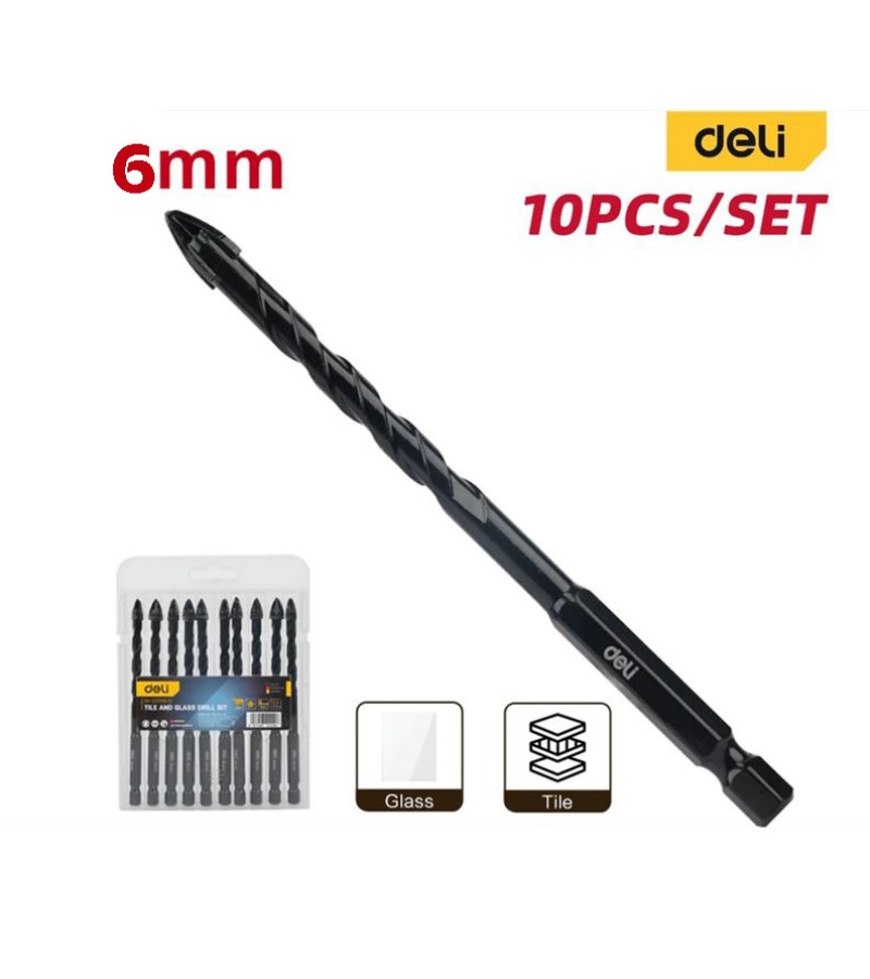 Сверла для стекла 10 шт. 6 мм #DH-CZZ006-E1 d e l i