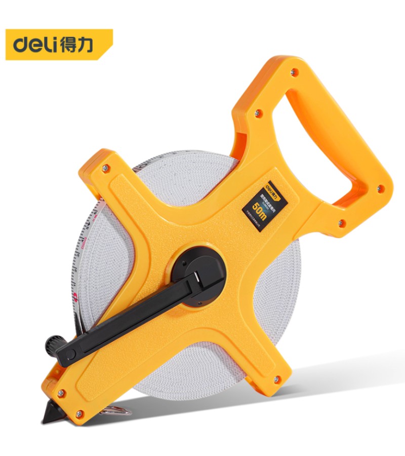 Measuring tape (distance measurer) 50m *12.5 DL98050 black.  d e l i 