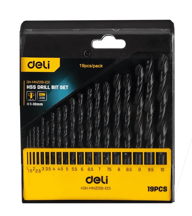 Сверло HSS 19 шт. #DH-MHZ019-ED1 d e l i