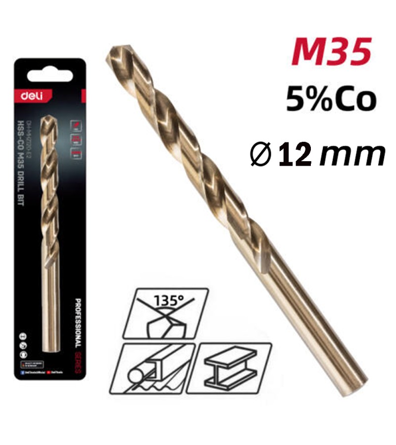 Сверло HSS-Co M35 12 мм #DH-MHZ120-E2 d e l i