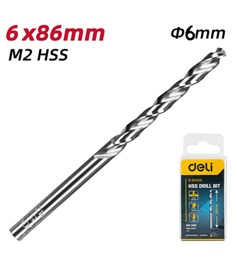 Сверло M2 HSS 6 мм #DL16060G d e l i