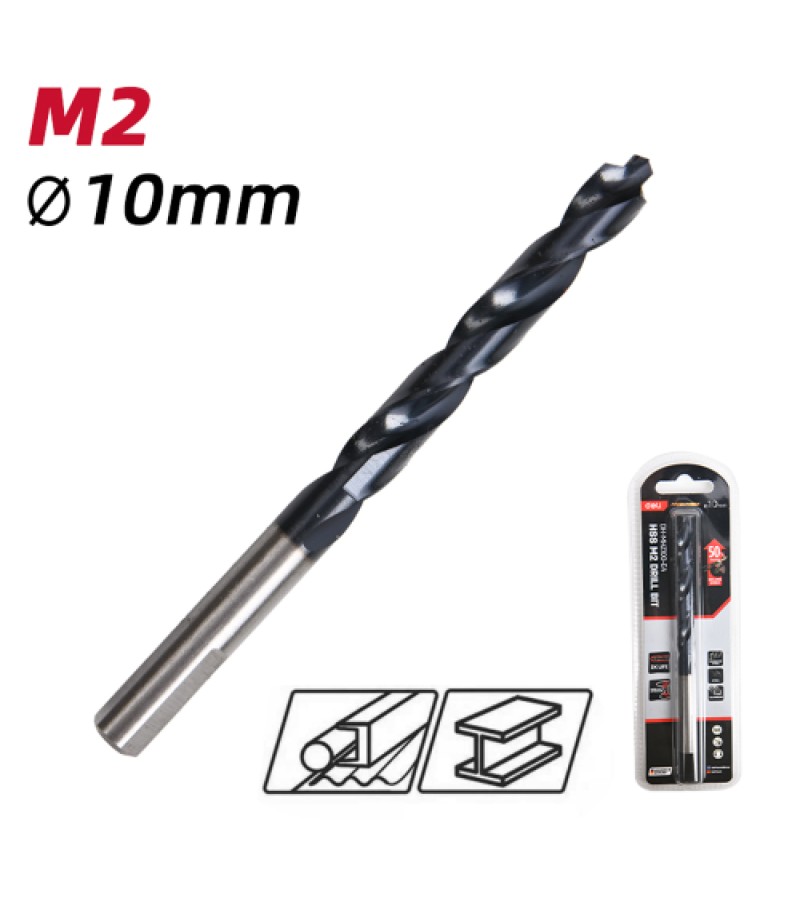 Сверло по металлу HSS M2 10 мм #DH-MHZ100-E4 Black d e l i