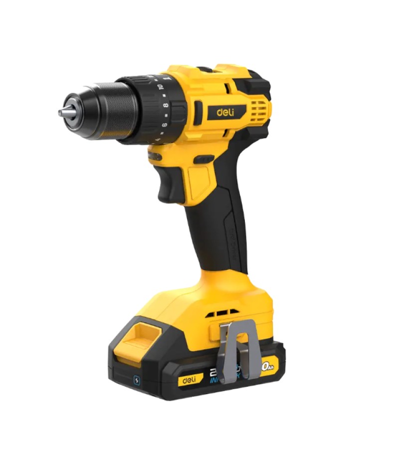 ქანჩსახრახნი დარტყმით ელემენტით  20V 500N.m 2Ah*2   DC150   მწარ.  deli 