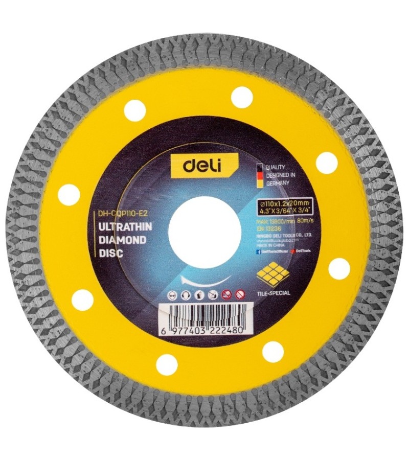 ალმასის საჭრელი დისკი  110x20 (16) mm  DH-CQP110-E2    მწარ.  deli 