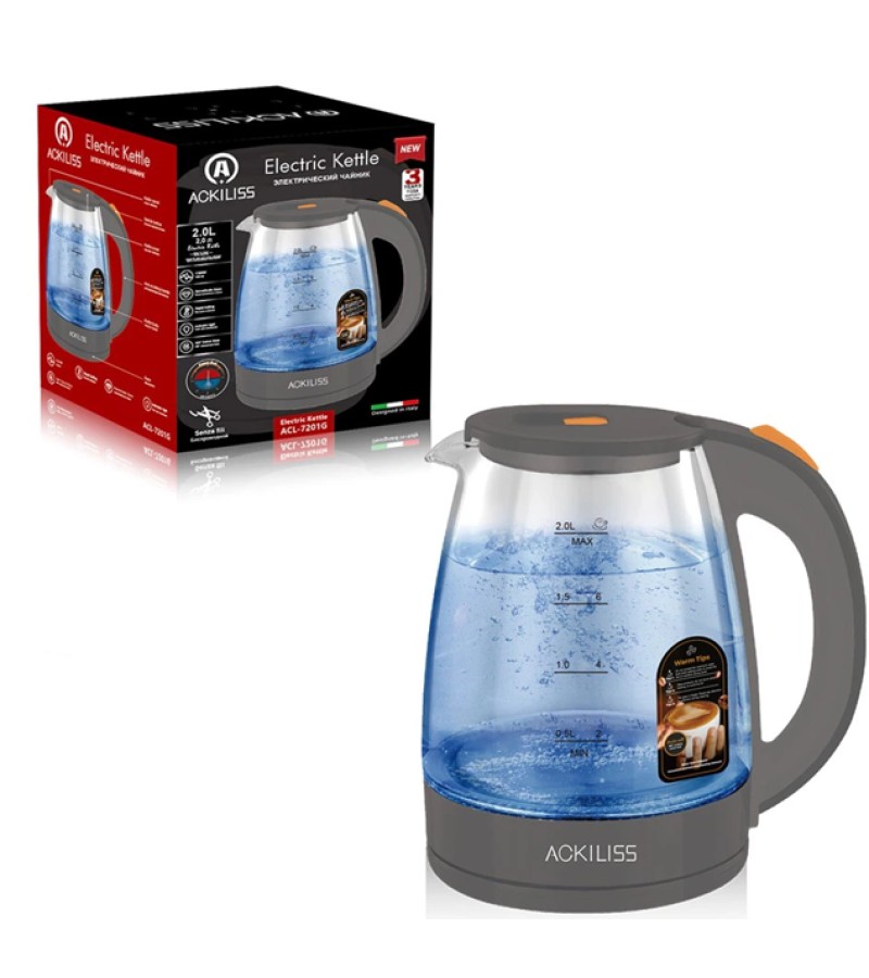 ჩაიდანი ელექტრო  ACL-7201  2ლ   1500W   მწარ. ACKILLISS