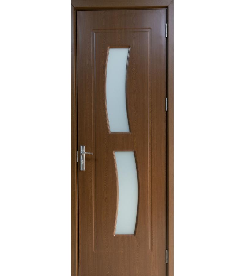 Door with glass KM-133 size 215*75*4 color Oak (1-3)