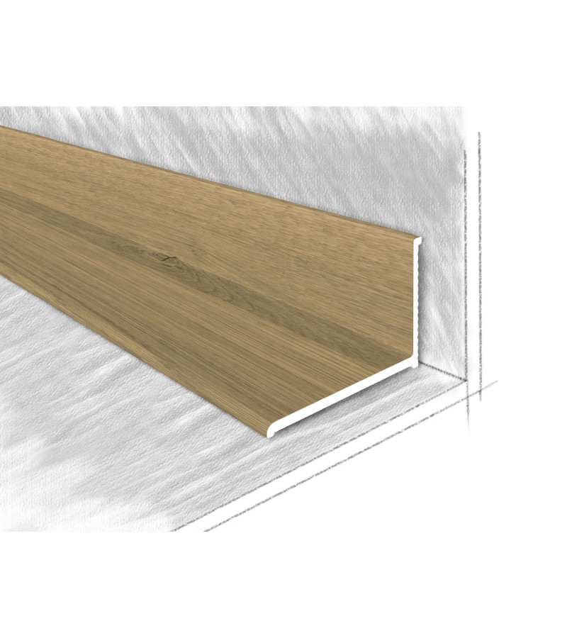 ალუმინის შიგა კუთხე 22,5X12,6მმ  #2212-415М 2,70მ  Дуб  Светлый   მწარ.  KTM