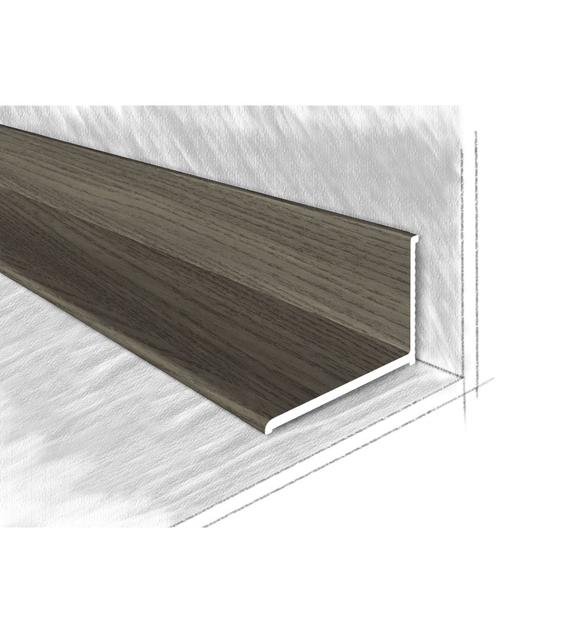 ალუმინის შიგა კუთხე 22,5X12,6მმ  #2212-717М 2,70მ  Дуб  Глина  მწარ.  KTM