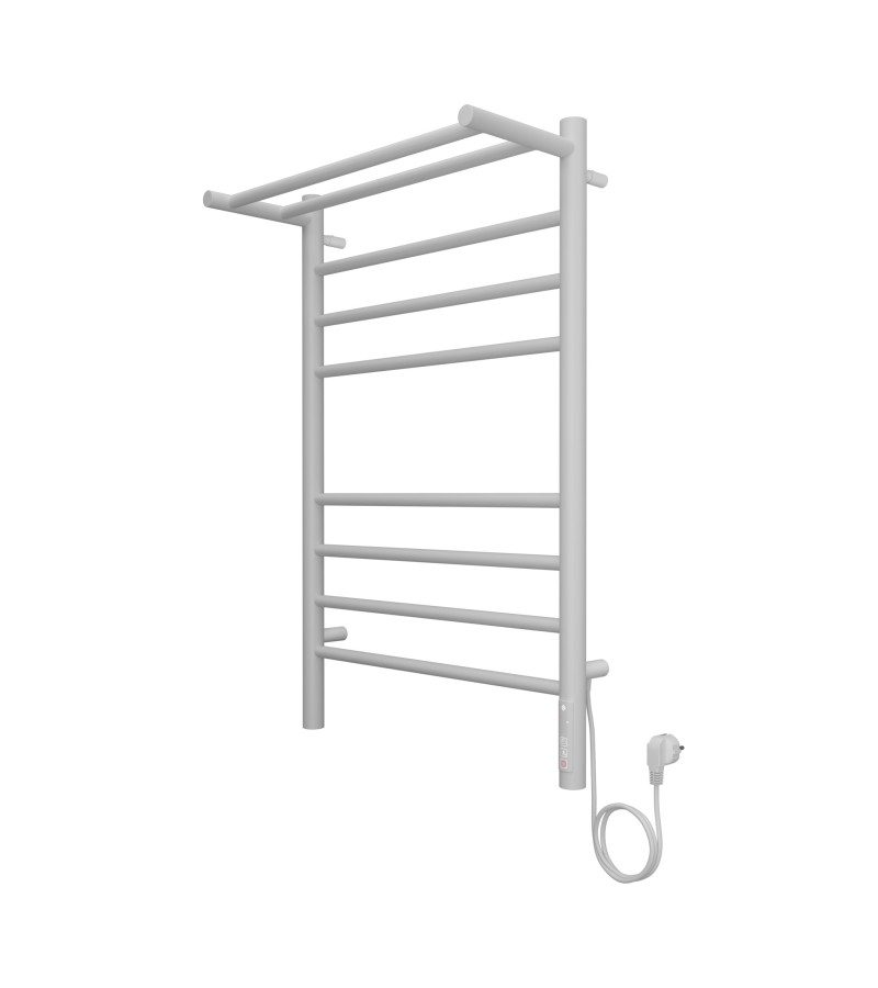 Electric dryer with dimmer Аврора П8 500х800 with shelf RAL 9003 white bitter. TERMINUS