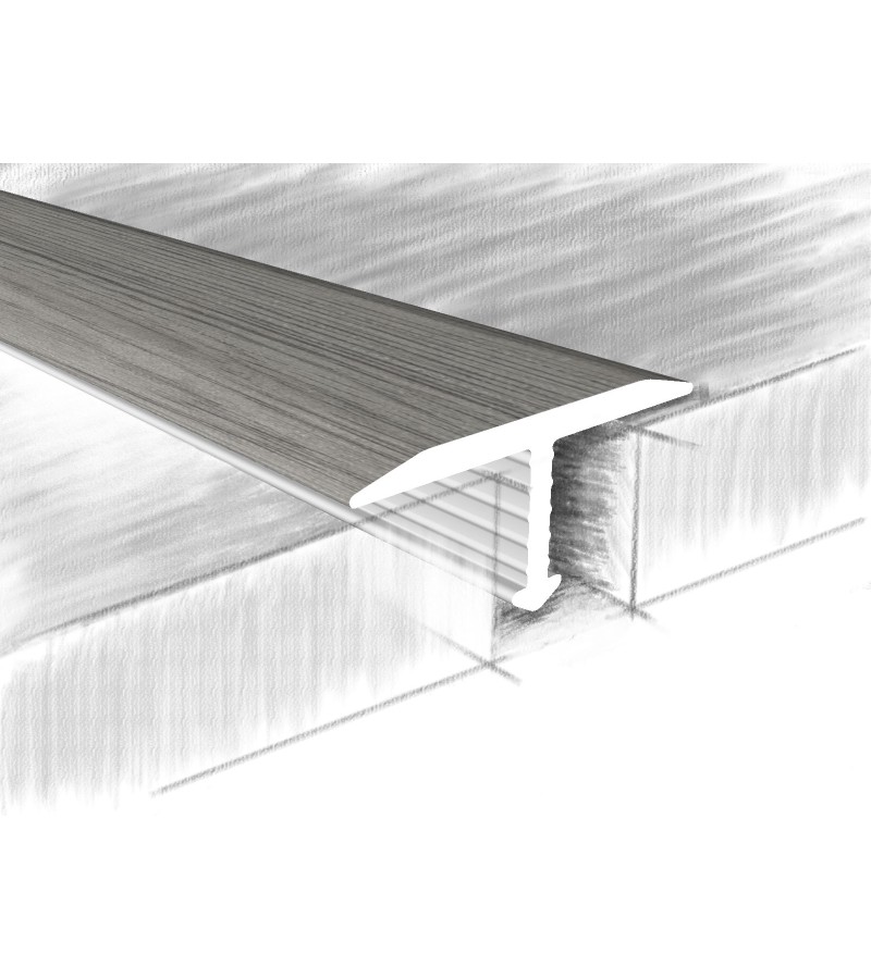 ალუმინის კუთხოვანა   T   18X6,8მმ  #318-620К 0,90მ  Дуб Тобакко   მწარ.  KTM