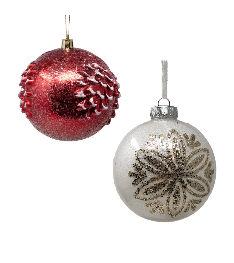 საახალწლო სათამაშო   ბურთულა 2ც 10 სმ  (SLSD-2530)  #30