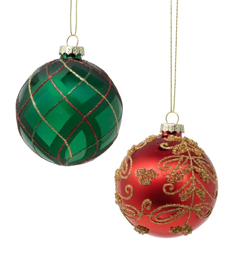 მინის საახალწლო სათამაშო  3ც  (SLSD-2523)  #23  ზომა: 8სმ