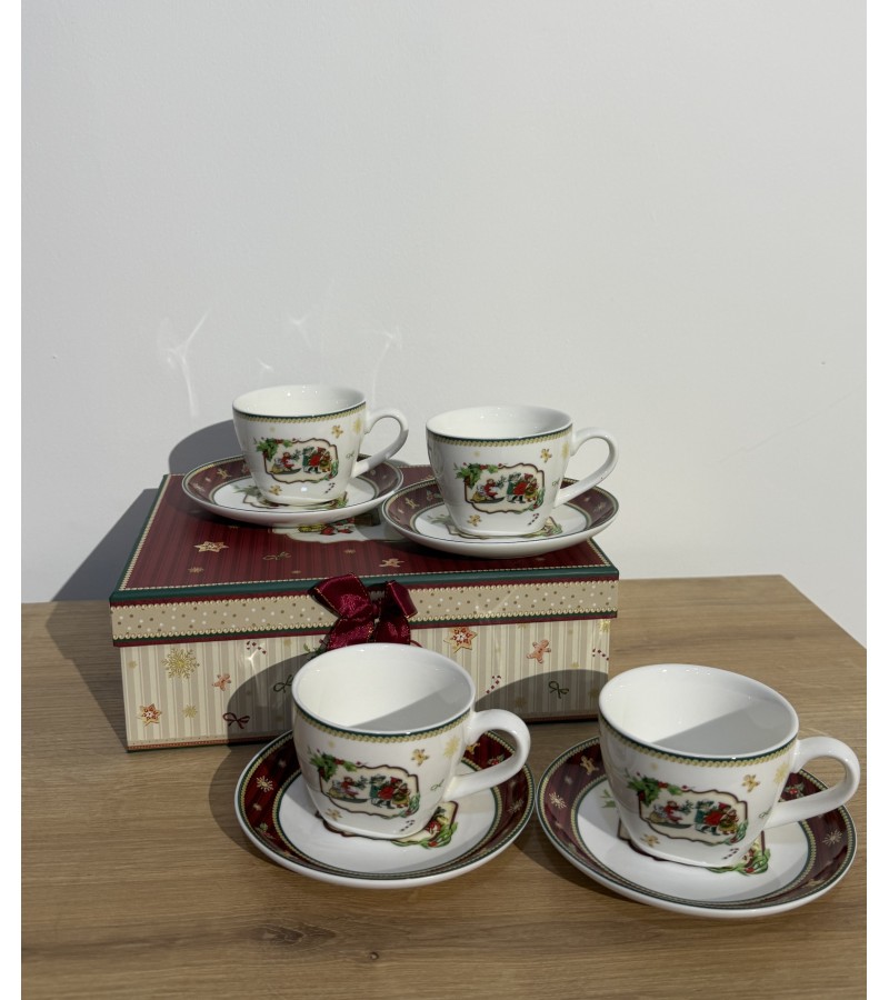 საახალწლო კერამიკული ჭიქა ლამბაქით  4ც  LC016S4/203   130ml