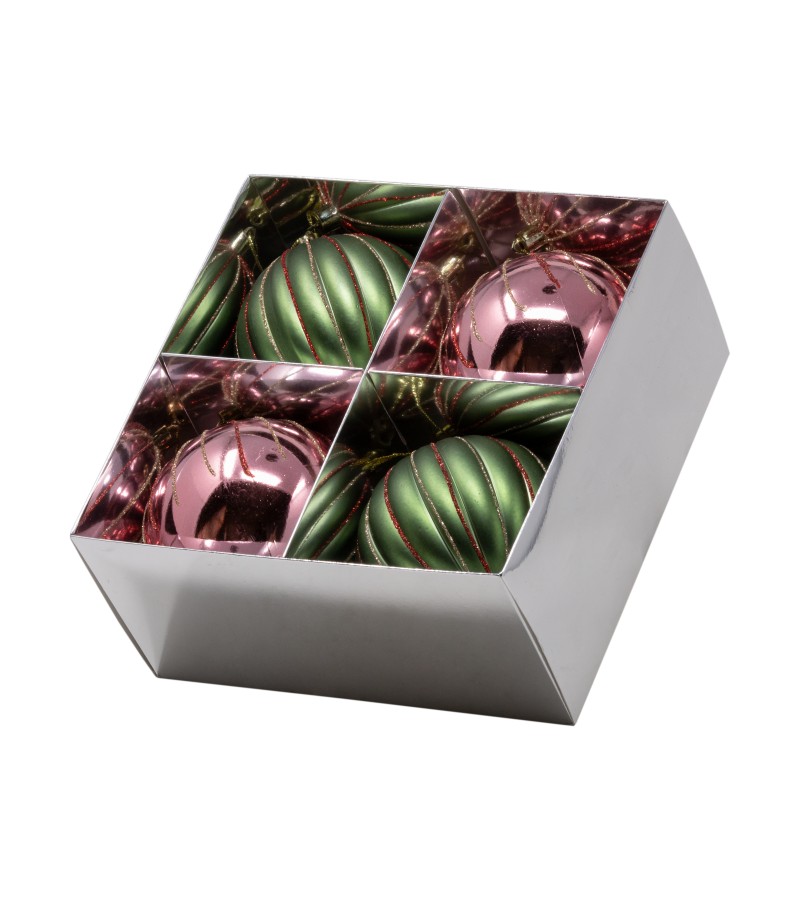 საახალწლო სათამაშო   ბურთულა 4ც 10 სმ  (SLSD-2525)  #25