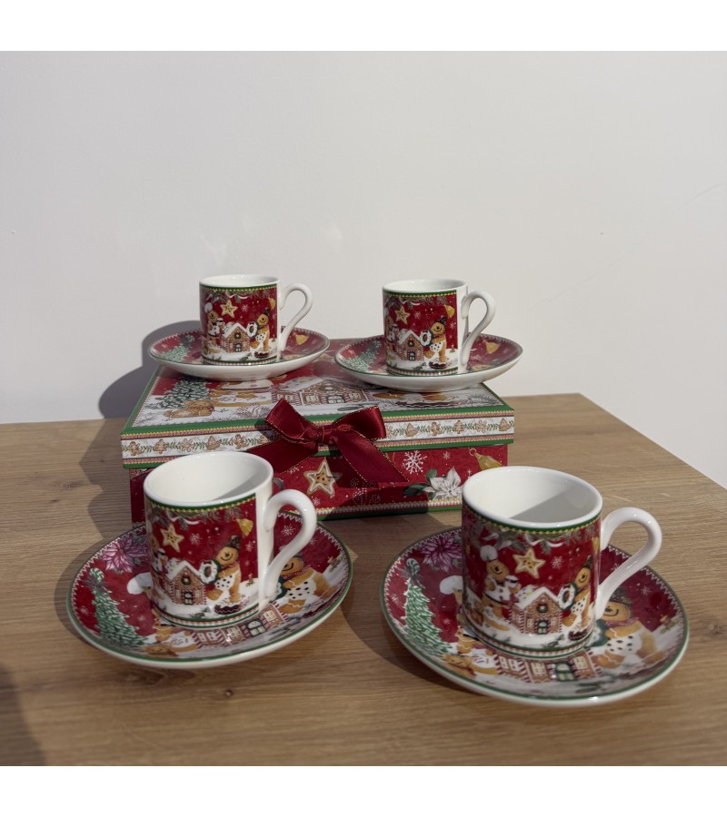 საახალწლო კერამიკული ჭიქა ლამბაქით  4ც  LC015S4/212   100ml