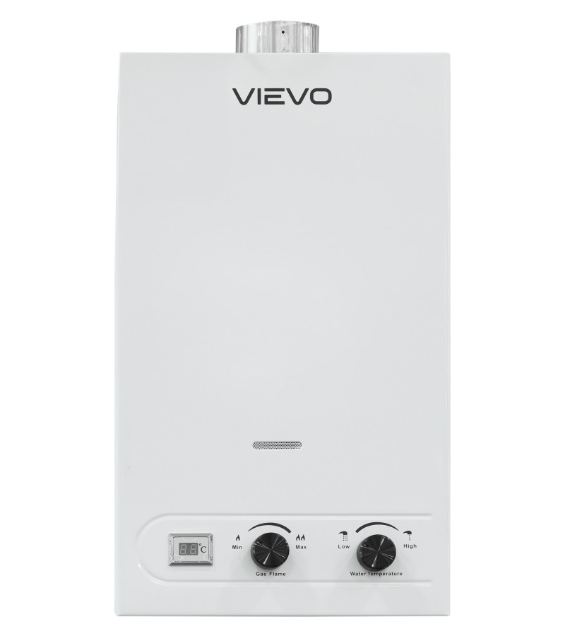 გაზის წყალგამცხელებელი   OX-20Q-001W (თეთრი)  12ლტ.+მილი   მწარ. VIEVO