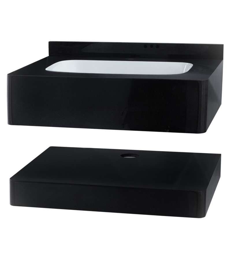 ხელსაბანი მონობლოკი  TTYB2-60  ფერი. Anthracite Grey  ზომა. 60*50*15 / 60*50*8 სმ