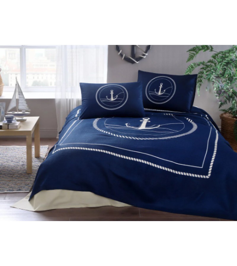 თეთრეულის ნაკრები  ANKRO  2-საწ. ფერი LACIVERT  მწარ. OZDILEK