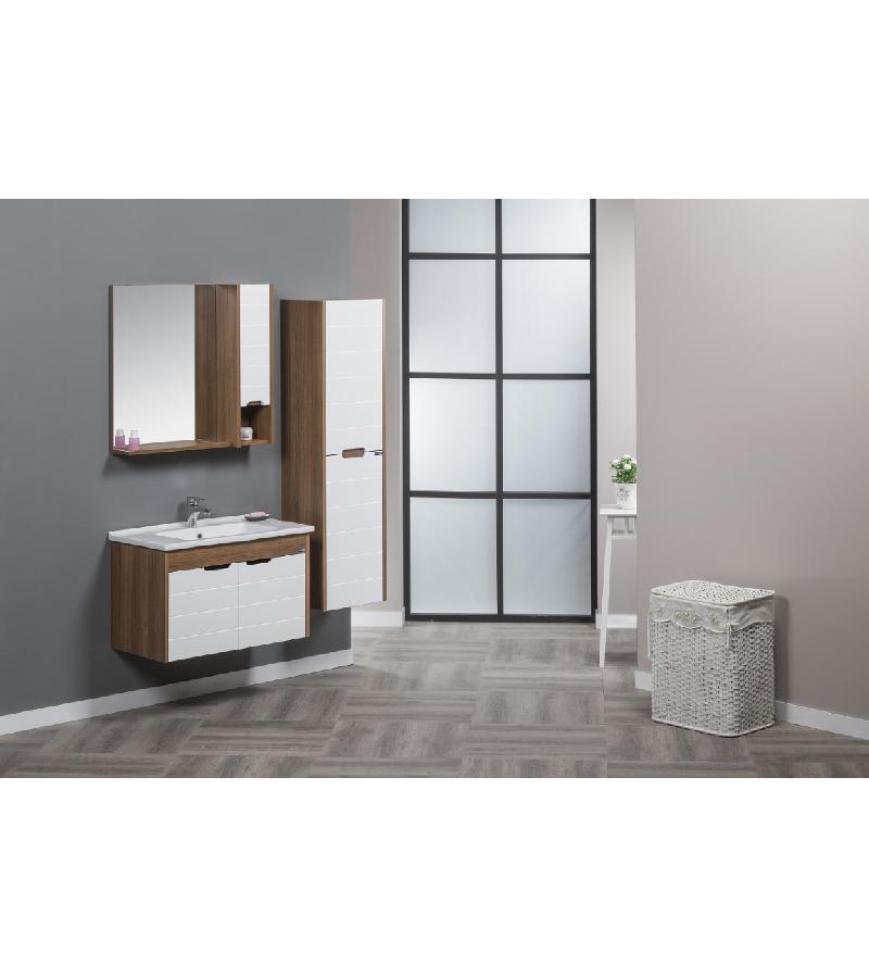 სააბაზანო ავეჯი სარკით   80 სმ   SANTANA  მწარ. Aquanil