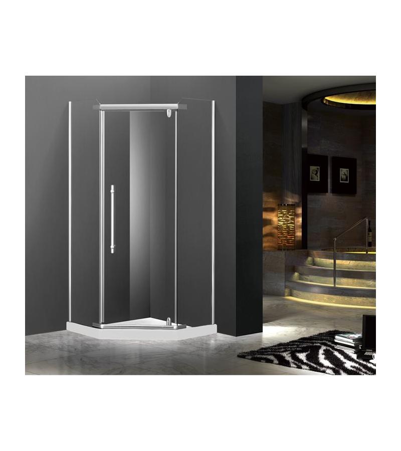 საშხაპე კაბინის მინის კომპლ.  A-65  ზომა. 90*90*195 სმ  თეთრი კანტით  5*6 სმ  Aokelya