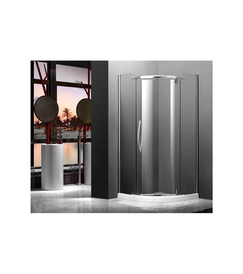 საშხაპე კაბინის მინის კომპლ.  A-78  ზომა. 100*100*195 სმ  თეთრი კანტით 5*6 სმ Aokelya