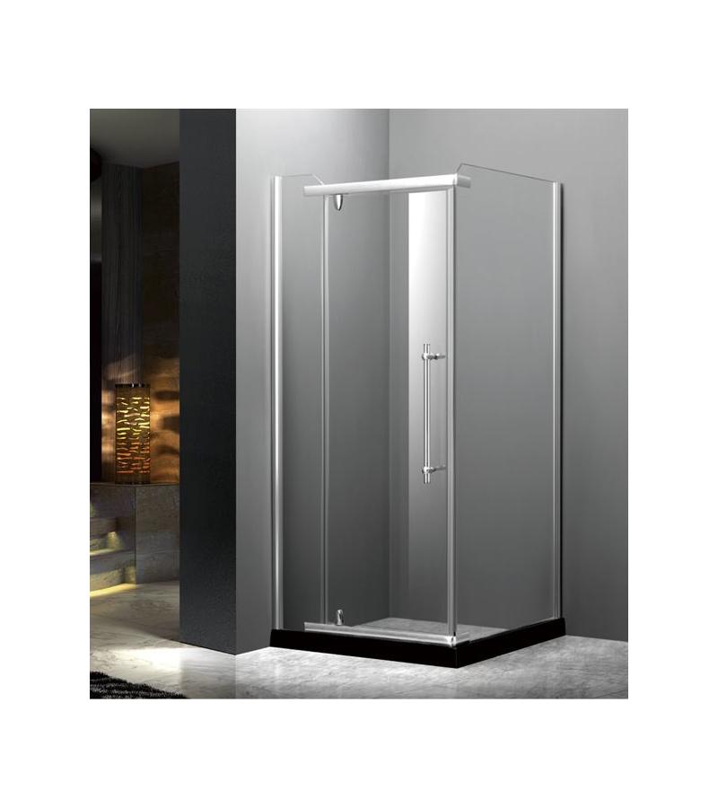 საშხაპე კაბინის მინის კომპლ.  A-86  ზომა. 100*100*195 სმ  შავი კანტით 5*6 სმ Aokelya