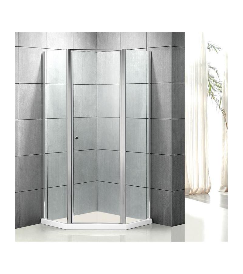 საშხაპე კაბინის მინის კომპლ.  B-009-9  ზომა. 90*90*190 სმ  თეთრი კანტით  5*6 სმ  Aokelya