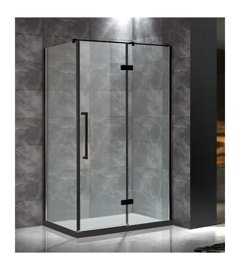 საშხაპე კაბინის მინის კომპლ.  JL-142-HS  ზომა. 80*120*190 სმ  მარჯ. შავი კანტით 5*6 სმ Aokelya