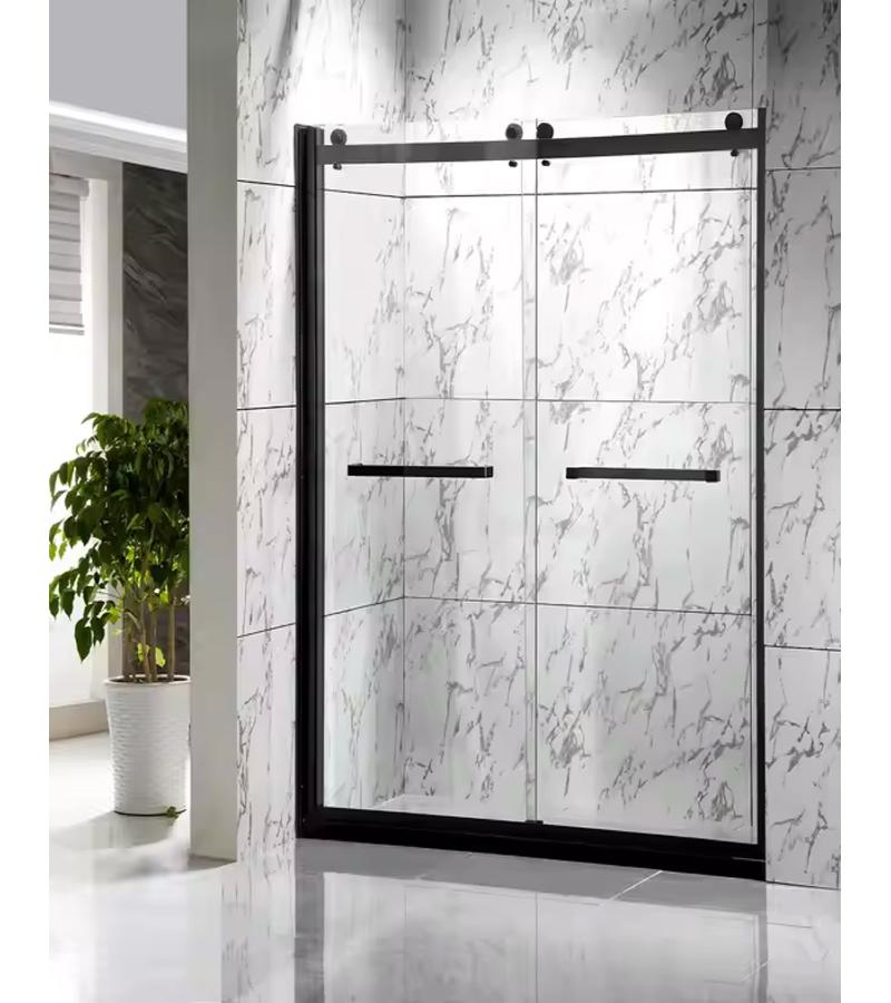 Shower cabin glass set. PF-99 size. 140*200 cm black Aokelya