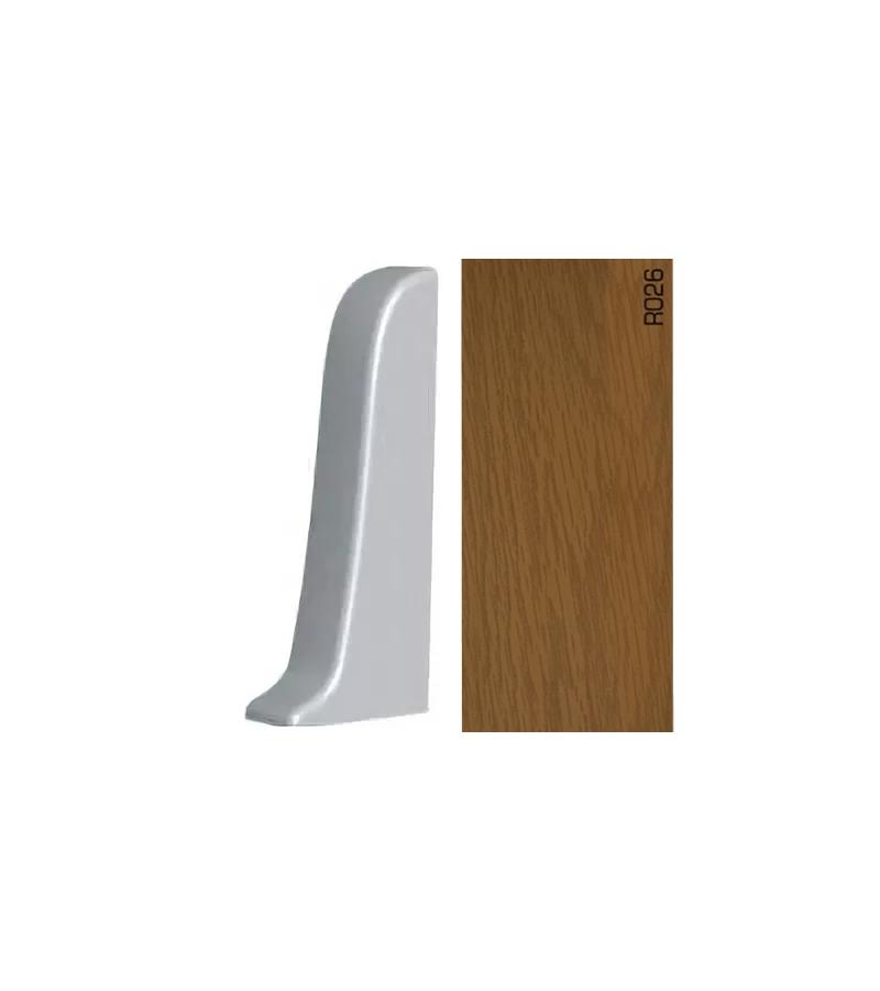 Плинтус пластиковый APOLLO - левый конец R-026 Matov