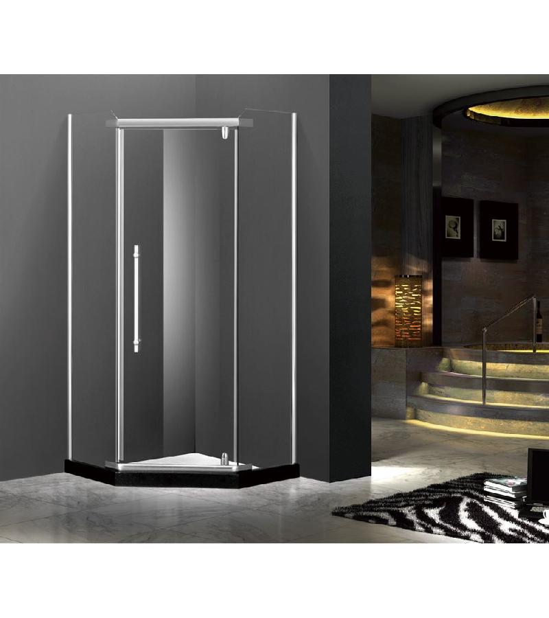 საშხაპე კაბინის მინის კომპლ.  A-65  ზომა. 90*90*195 სმ  შავი კანტით  5*6 სმ Aokelya